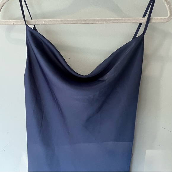 Urban Outfitters Mallory Cowl Neck Slip Dress Dark Blue XS excellent condition - Picture 5 of 9
